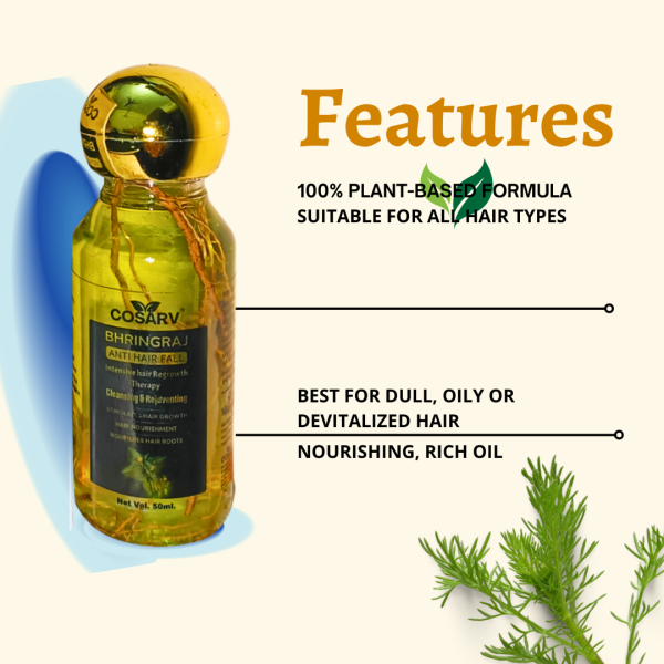 Bhringraj Anti Hair Fall Oil – Herbal Solution for Strong, Healthy Hair - Image 3